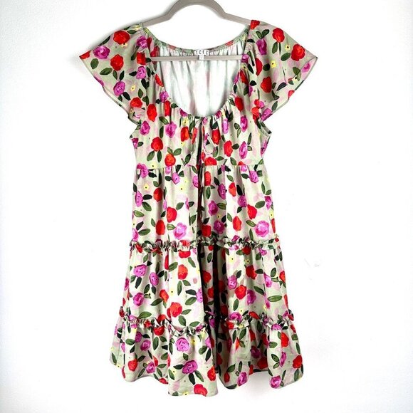 TCEC Dresses & Skirts - Floral Pullover Easy Breezy Mini Dress Bell Sleeve TCEC, Size S